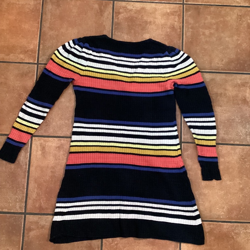 Anthropologie Free‎ People Rainbow Stripe Sweater Dress – Size Medium - Picture 5 of 5
